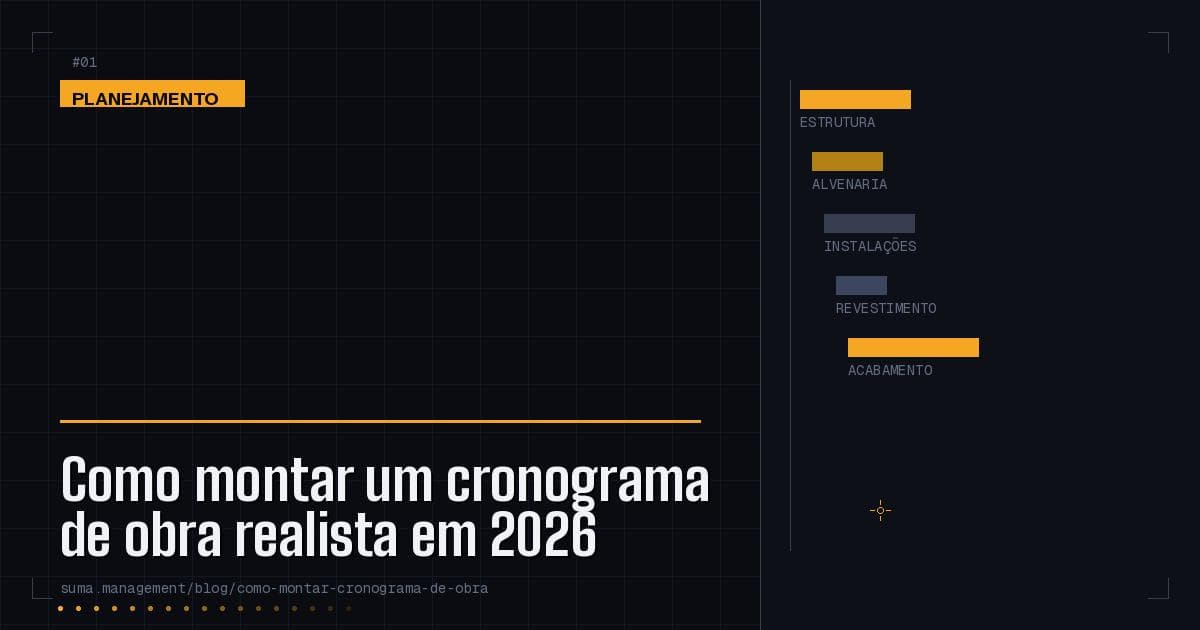Cronograma de Obra: Como Montar um Planejamento Realista em 2026