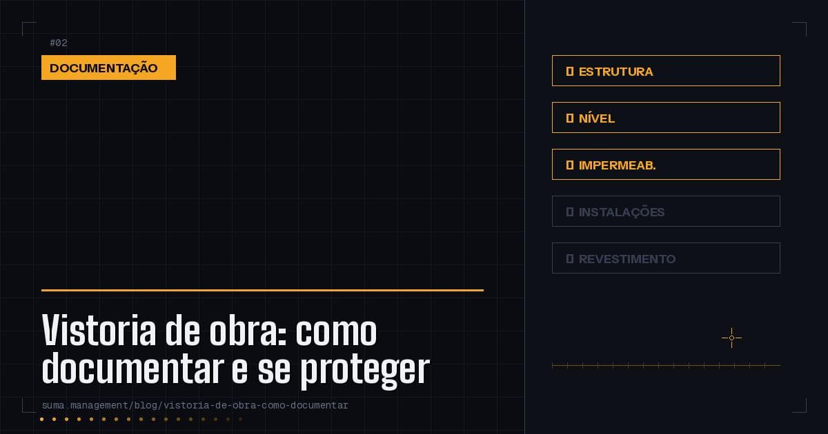 Vistoria de Obra: Como Documentar Cada Etapa